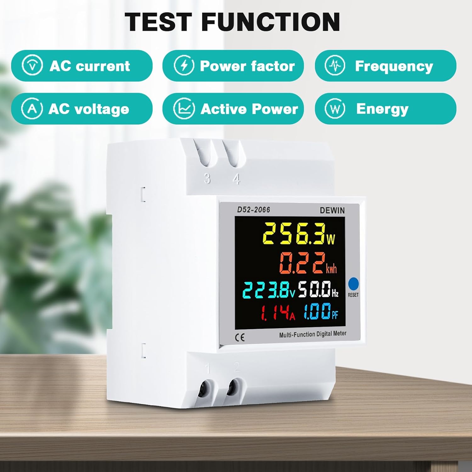 DEWIN Contatore Energia Elettrica Monofase 100A - immagine 8