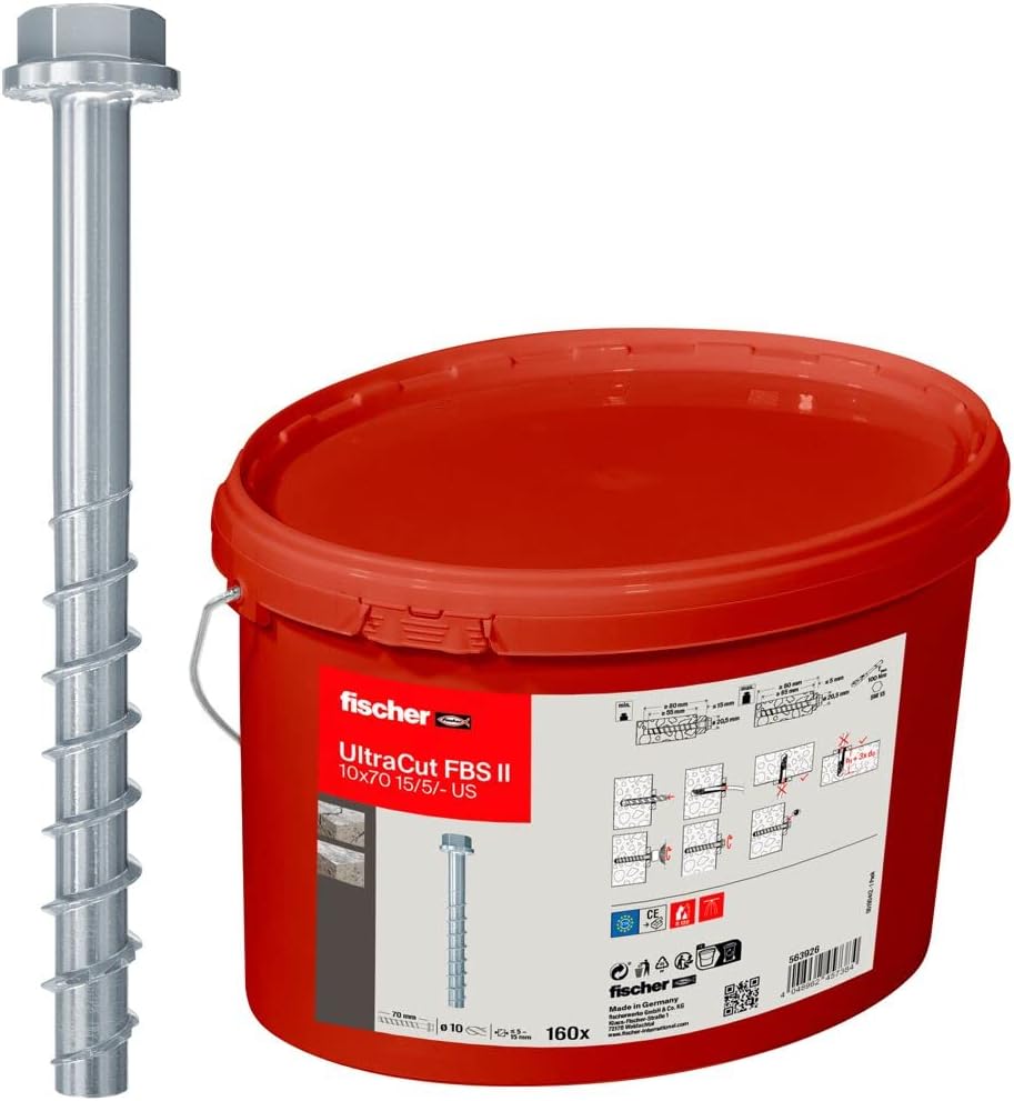 fischer UltraCut FBS II 10x70 15/5 US - 160 Viti - immagine 1