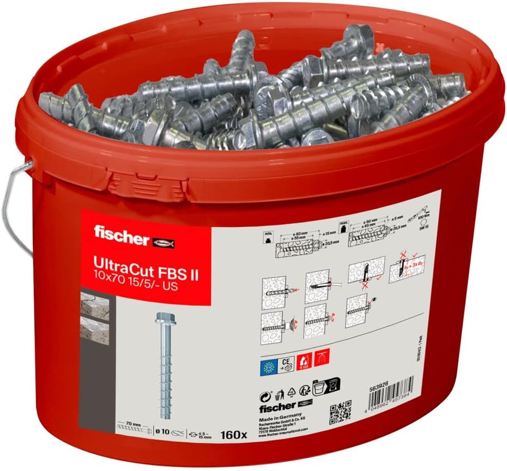 fischer UltraCut FBS II 10x70 15/5 US - 160 Viti - immagine 3