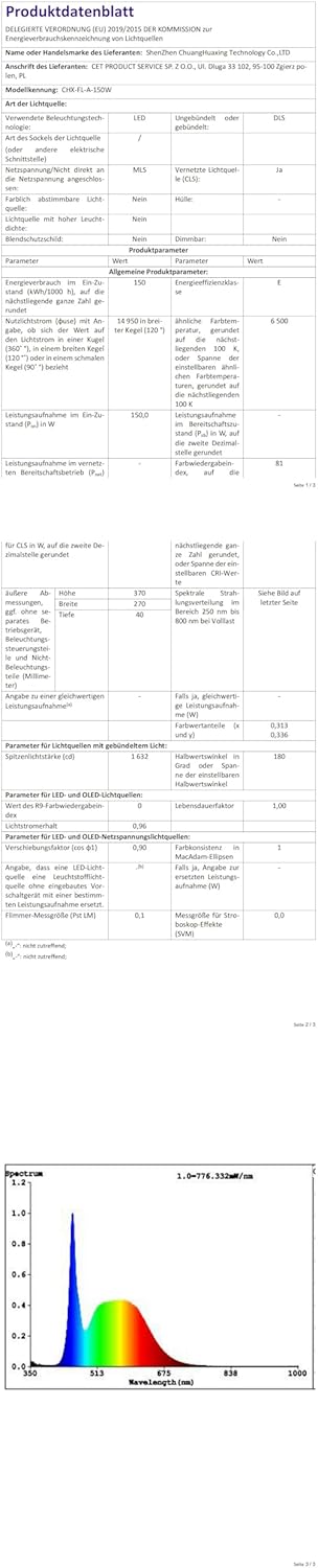 Createstar LED Lampada da Strada 150W 6500K - immagine 8