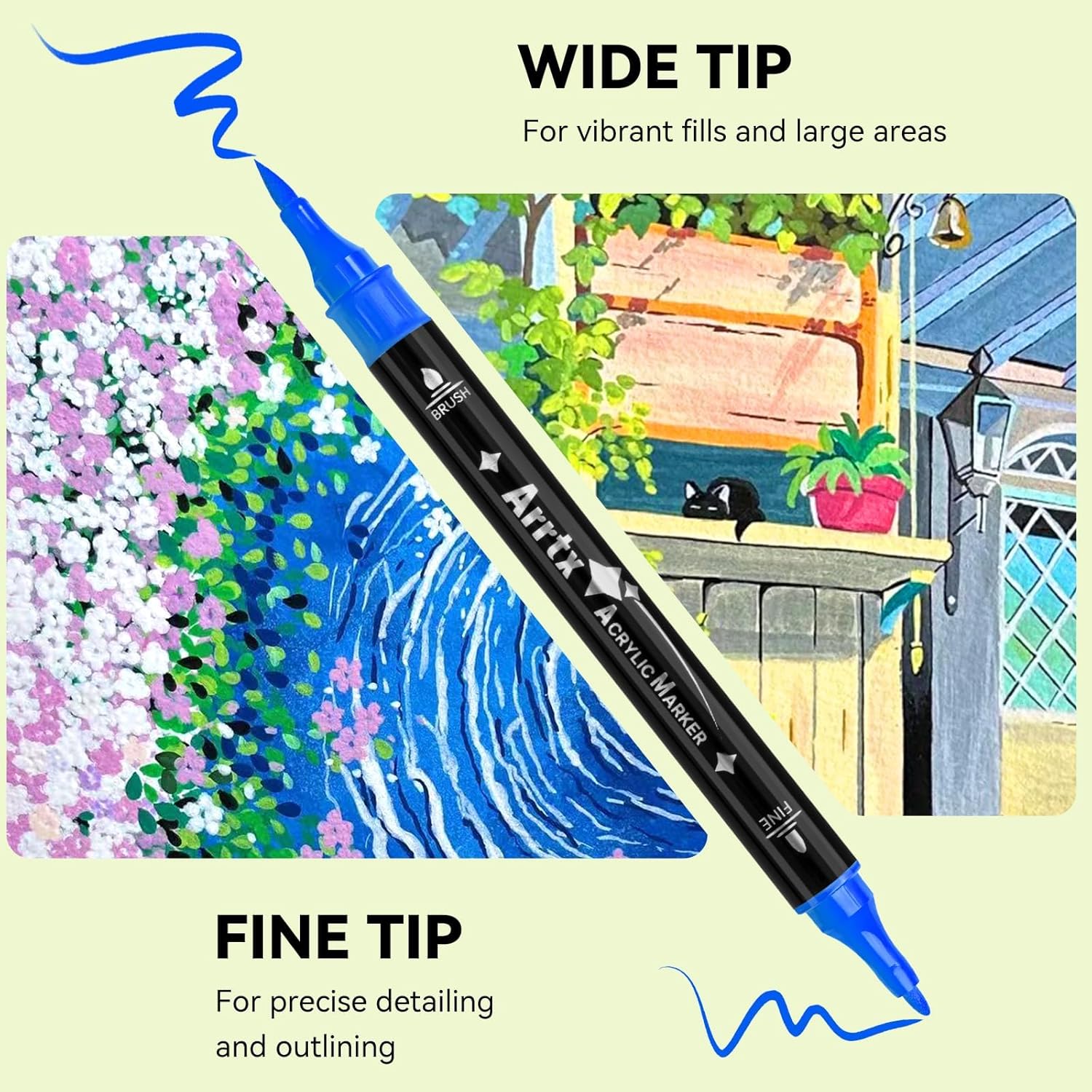 Arrtx Pennarelli Acrilici Doppia Punta - immagine 2