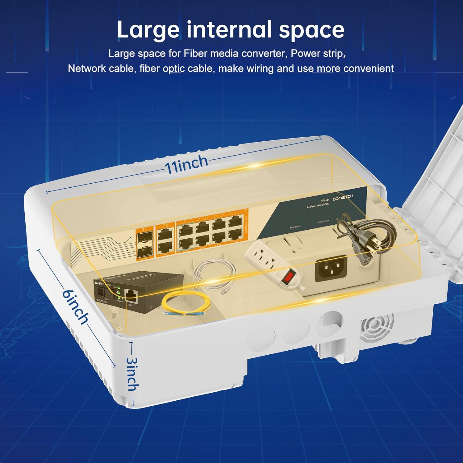 Conetch Switch PoE Esterno Gigabit 12 Porte IP65 - immagine 6