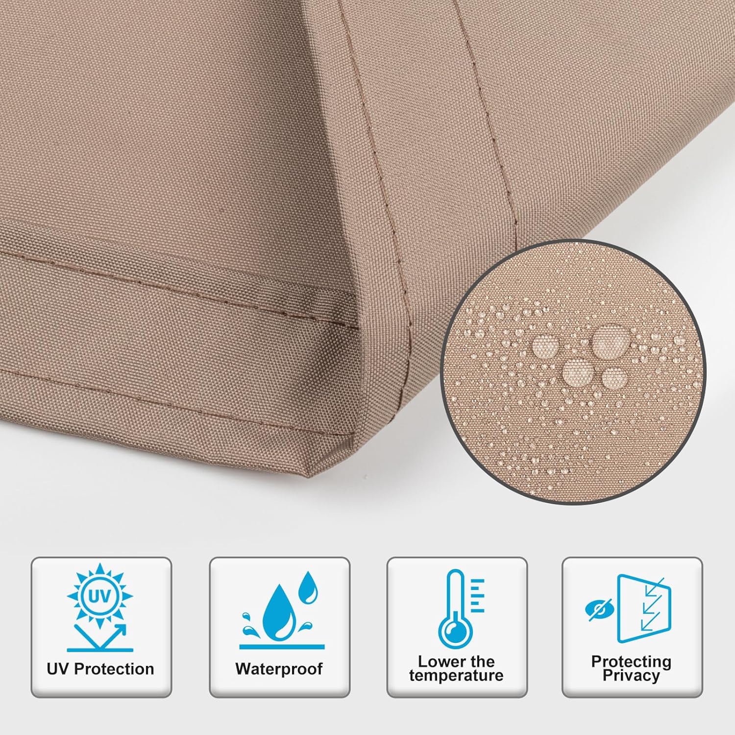 Sunnylaxx Frangivista Balcone 90x900 cm, Taupe - immagine 2