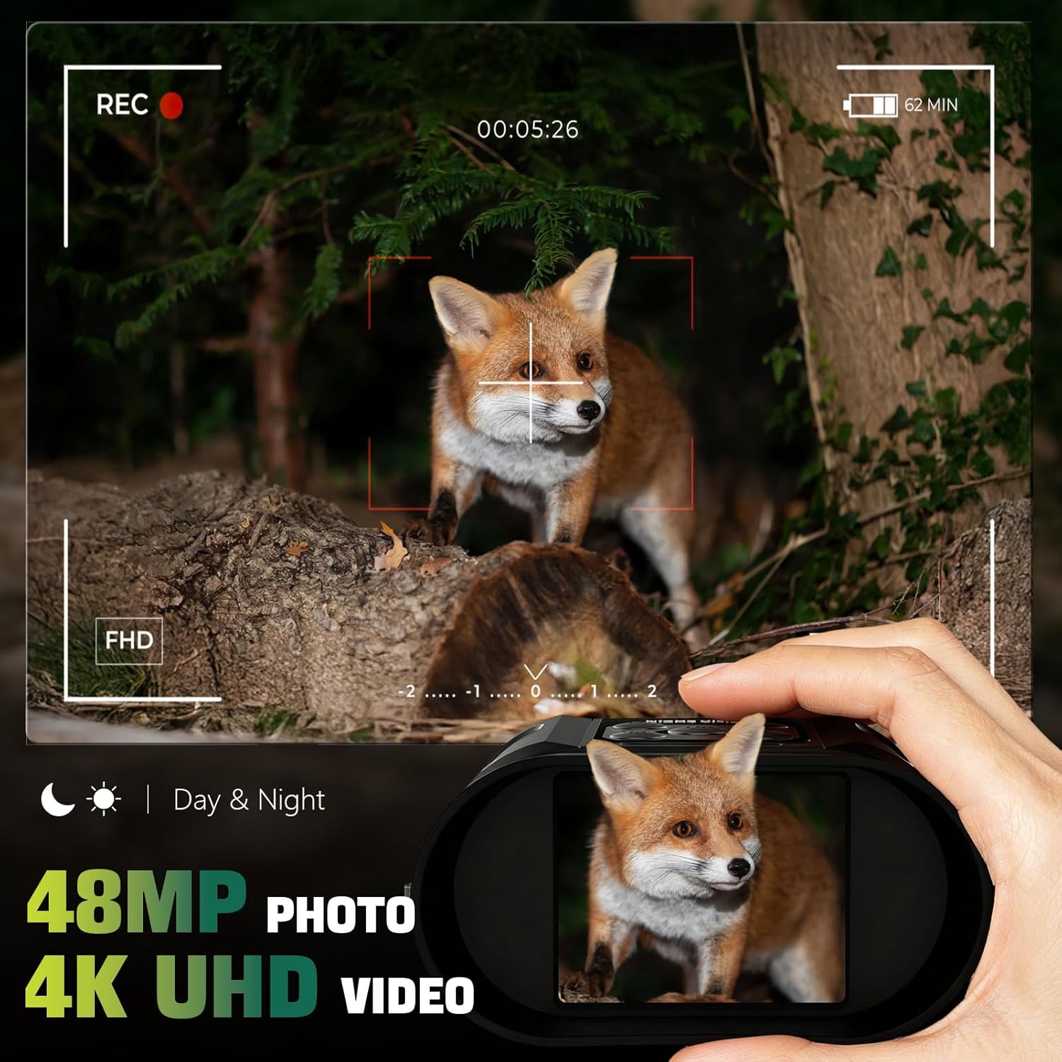 Binocolo Visione Notturna 4K 48MP Zoom Digitale 8X - immagine 2