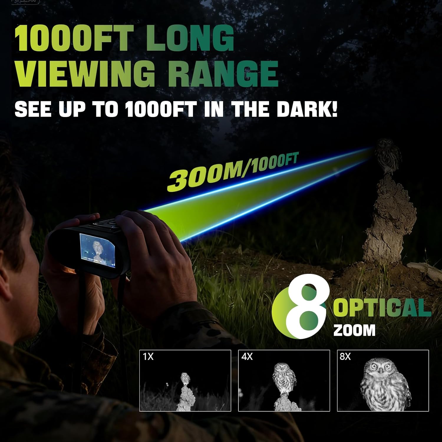 Binocolo Visione Notturna 4K 48MP Zoom Digitale 8X - immagine 3