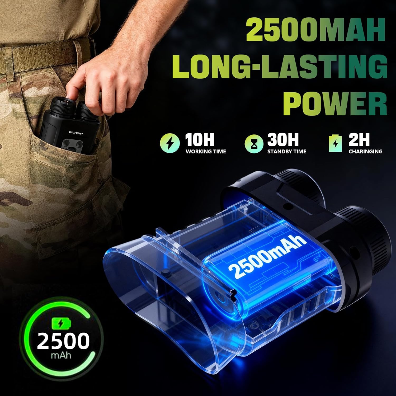 Binocolo Visione Notturna 4K 48MP Zoom Digitale 8X - immagine 4