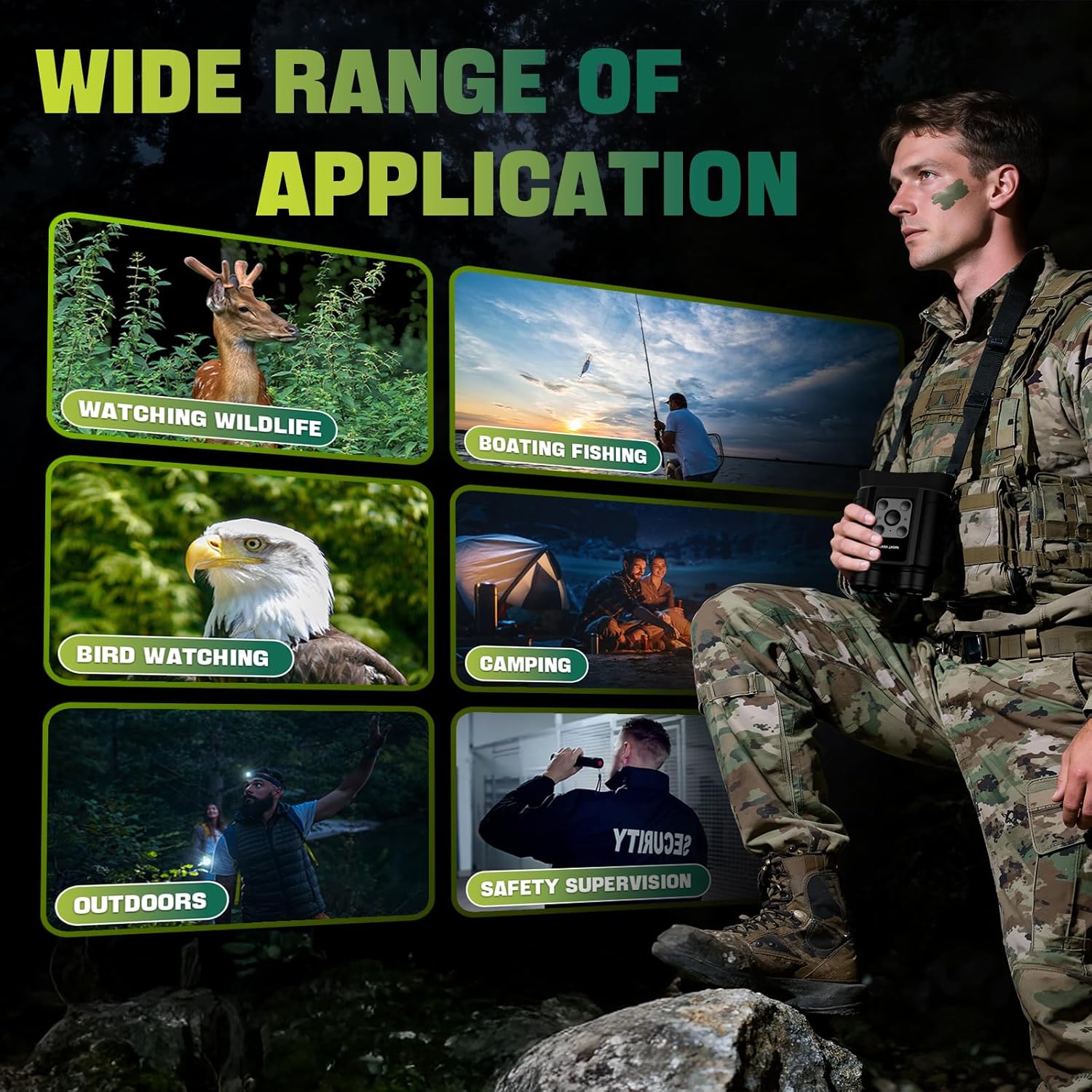 Binocolo Visione Notturna 4K 48MP Zoom Digitale 8X - immagine 6