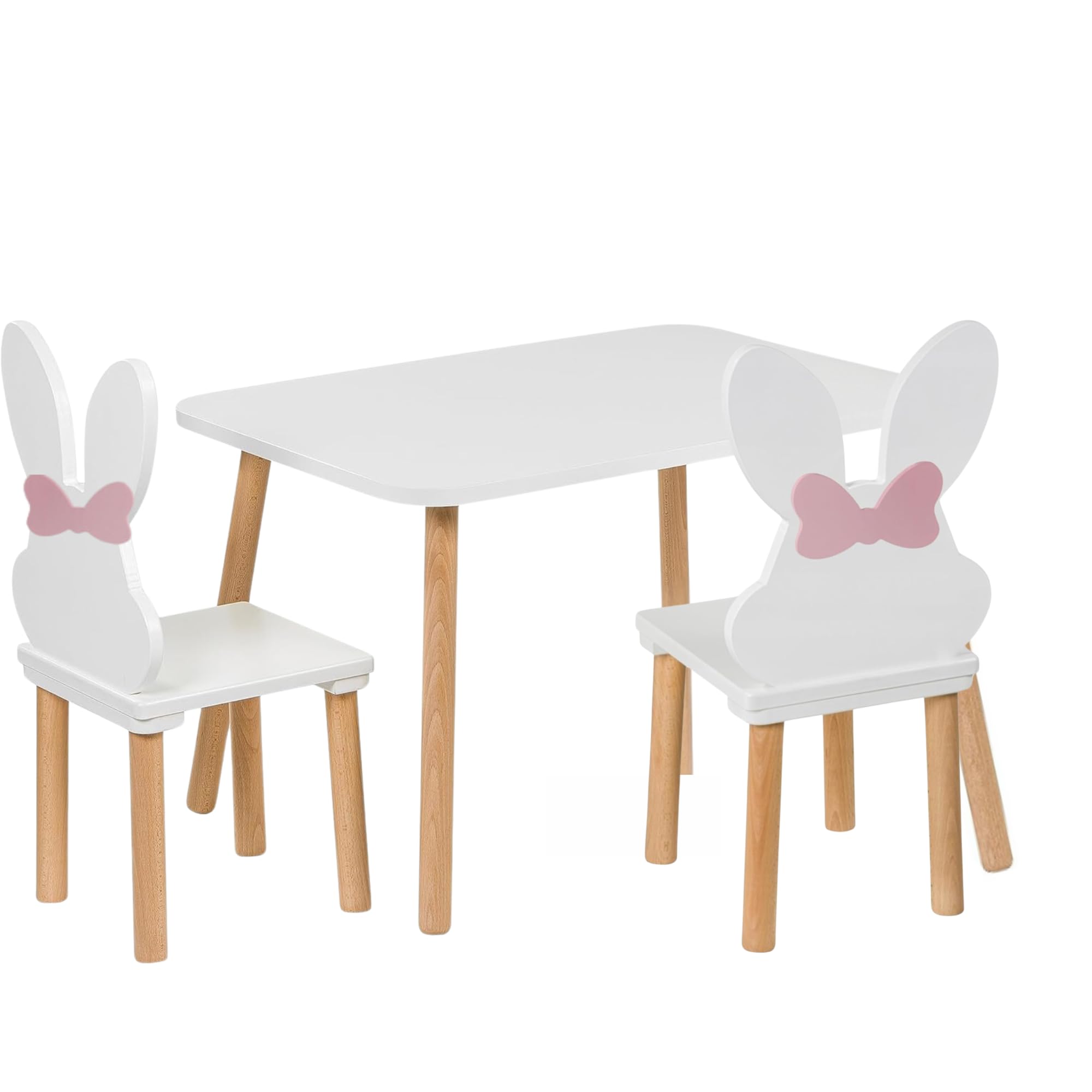 Playpals Furniture Tavolo per Bambini con 2 Sedie