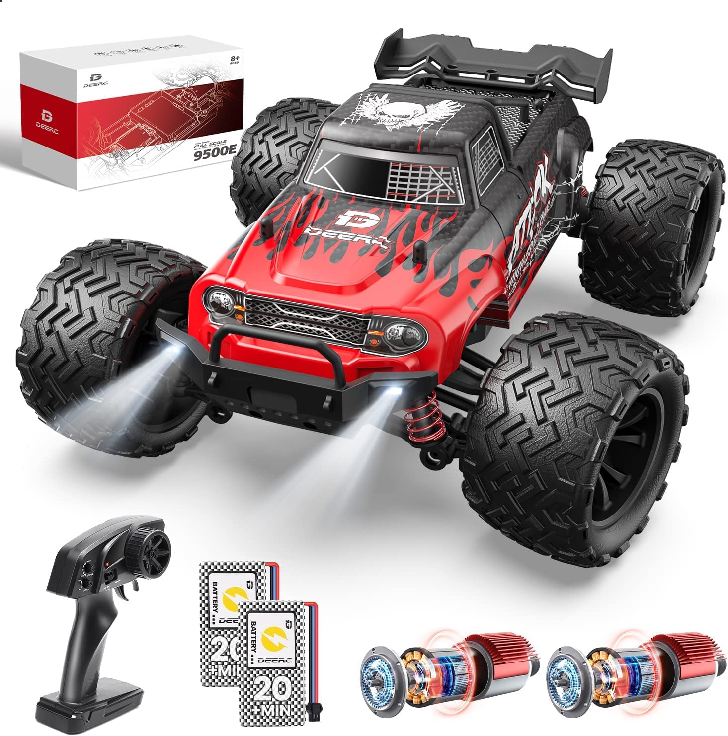 DEERC Auto Telecomandata 1:16 Off-Road 40km/h 4WD
