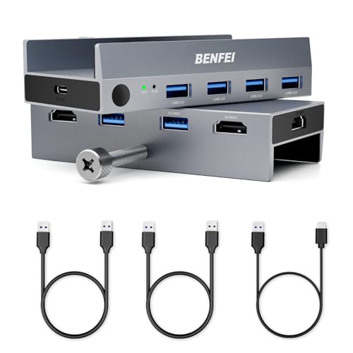 Benfei Switch KVM HDMI 2.1 8K@60Hz 2 In 1 Out