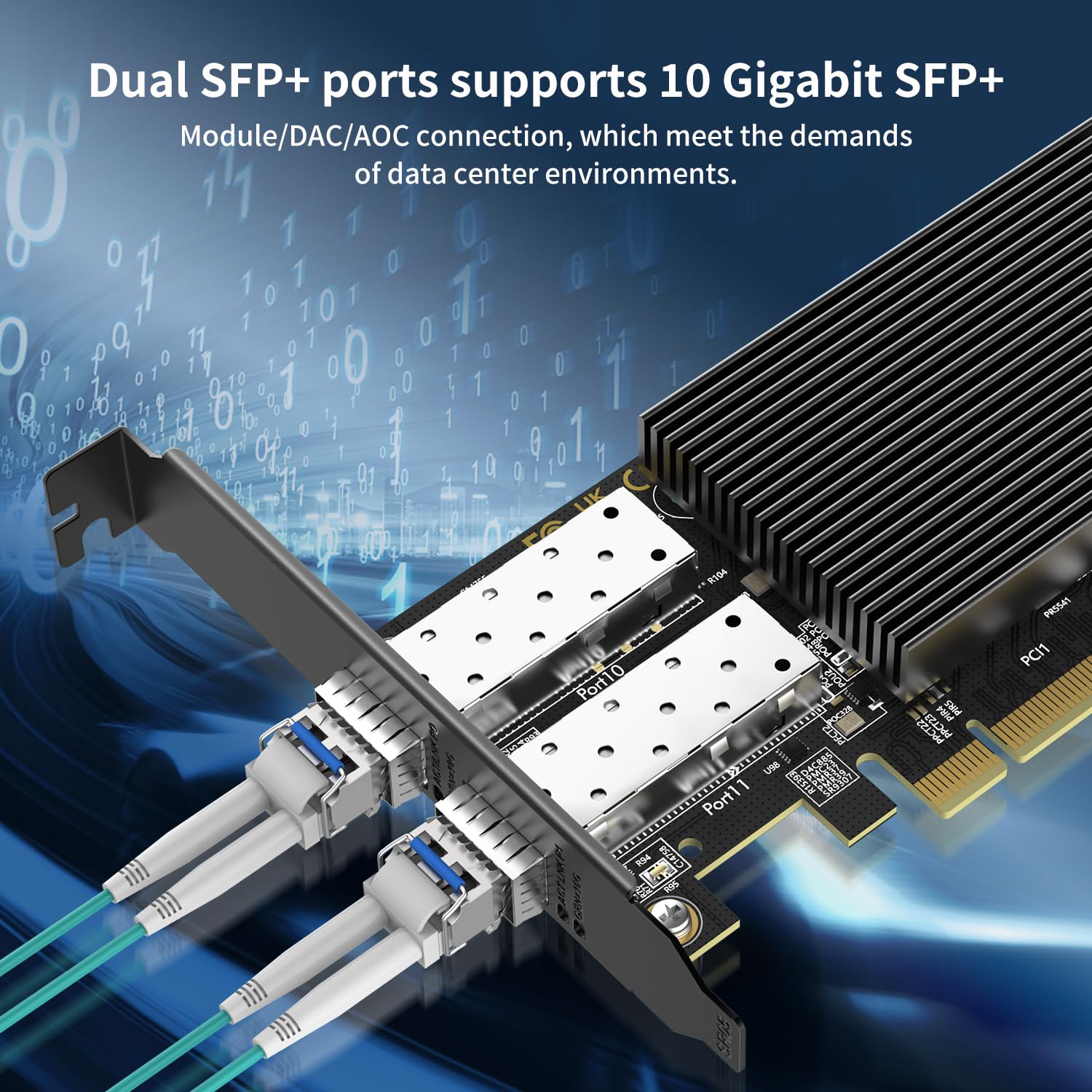Scheda Ethernet 10Gb Gigaplus PCI-E Doppia Porta SFP+ - immagine 5
