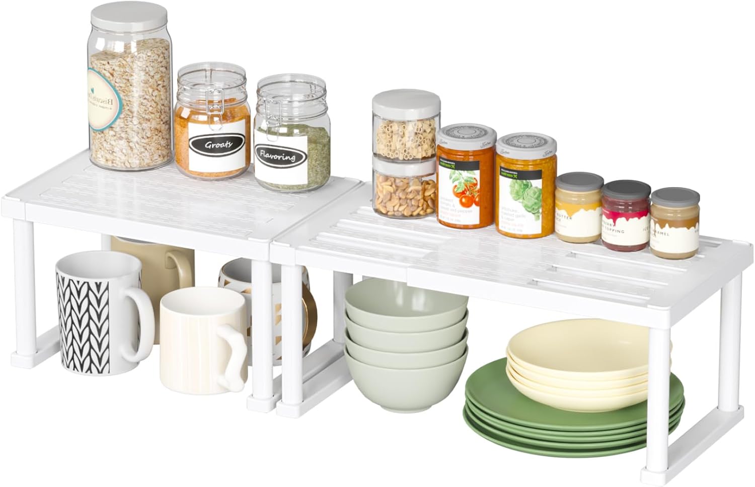 Lifewit Ripiani Cucina Salvaspazio Espandibili 2 Pezzi - immagine 1