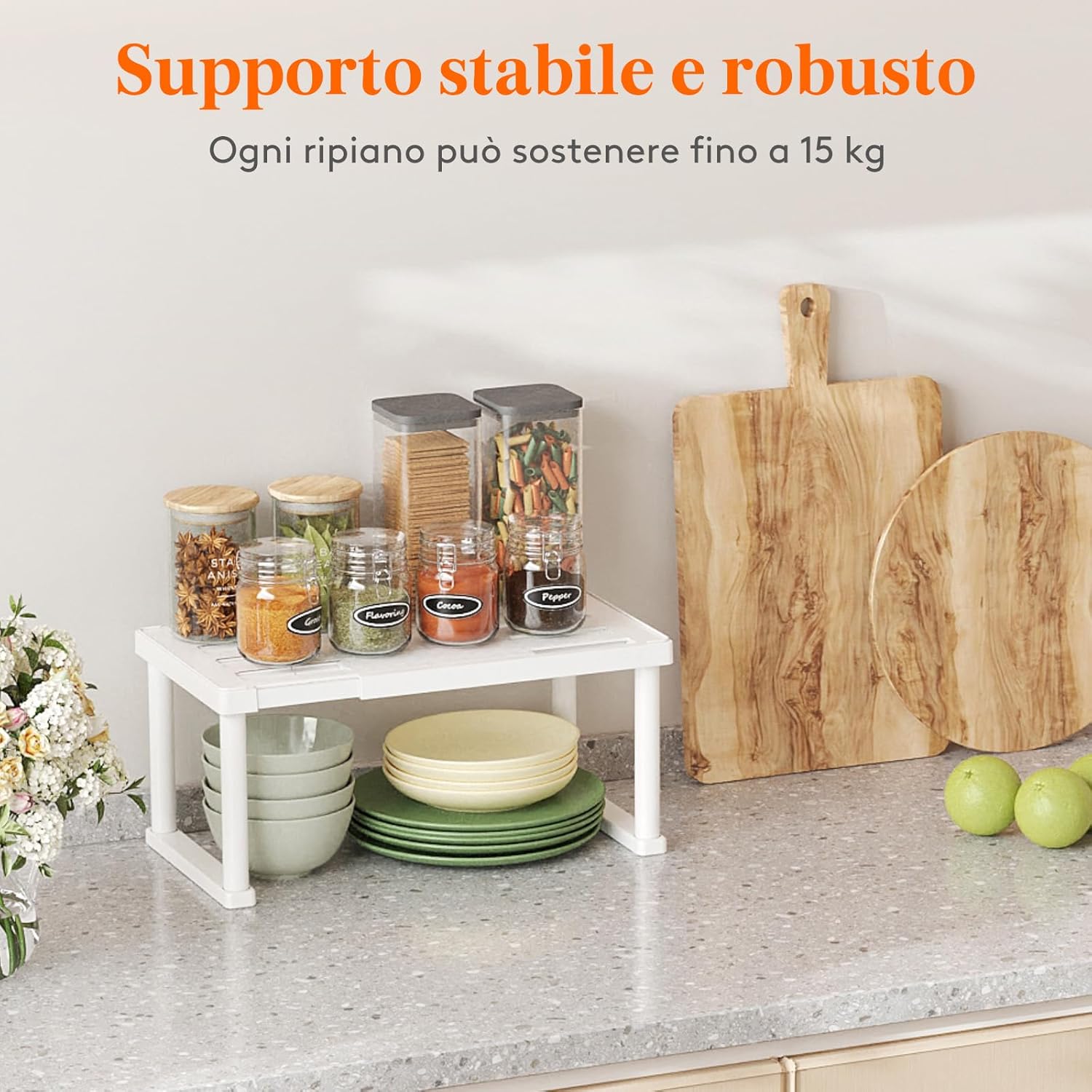 Lifewit Ripiani Cucina Salvaspazio Espandibili 2 Pezzi - immagine 4