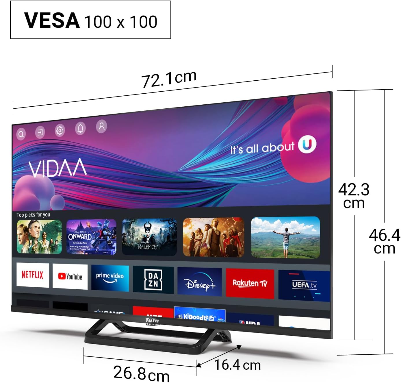 Tutu TUV32FN1B Smart TV 32 Pollici Full HD LED - immagine 7