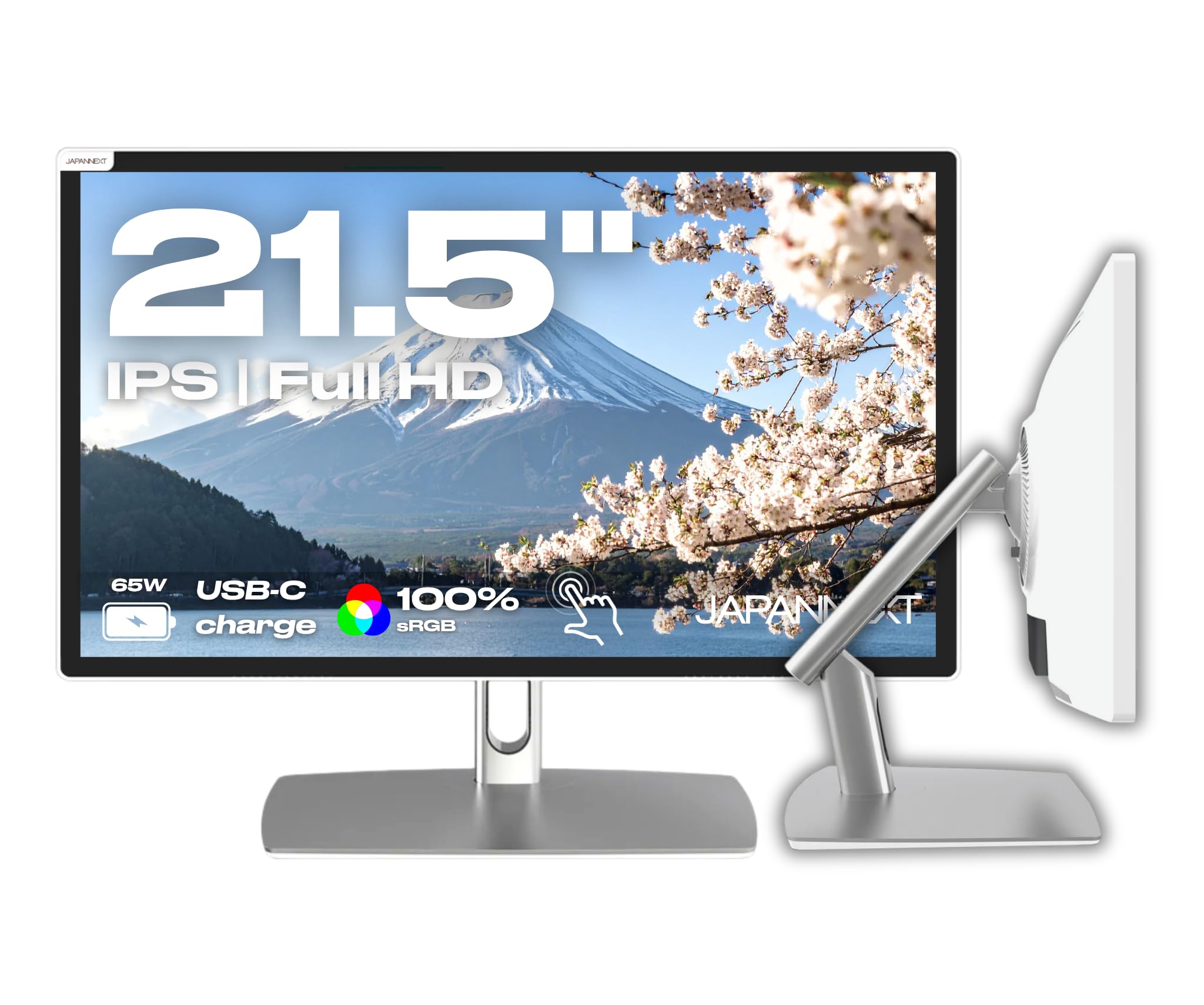 Japannext Monitor Tattile Bianco 21.5" IPS Full HD