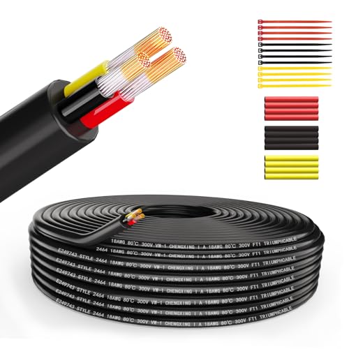 Wirelume Cavo Elettrico 18 AWG 3x0,75mm² 30,48M