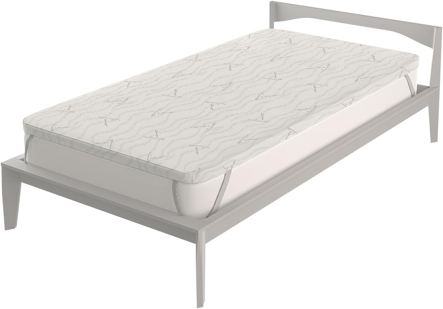 Topper VERA sfoderabile con fodera lino, Piazze e mezza 120x190cm ...