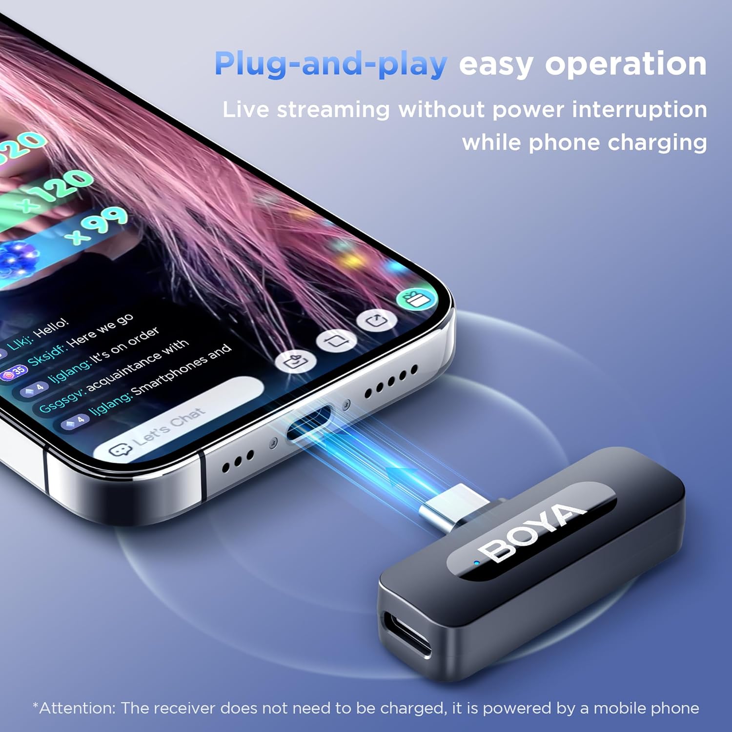 Boya BY-V20 - Microfono Lavalier Wireless USB C - immagine 6