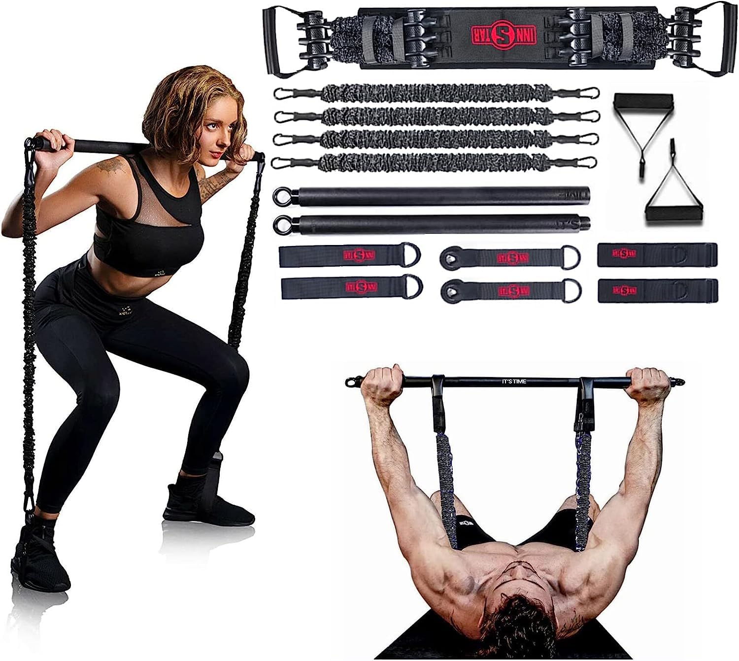 Innstar Home Gym 3.0 Set - Elastici per allenamento