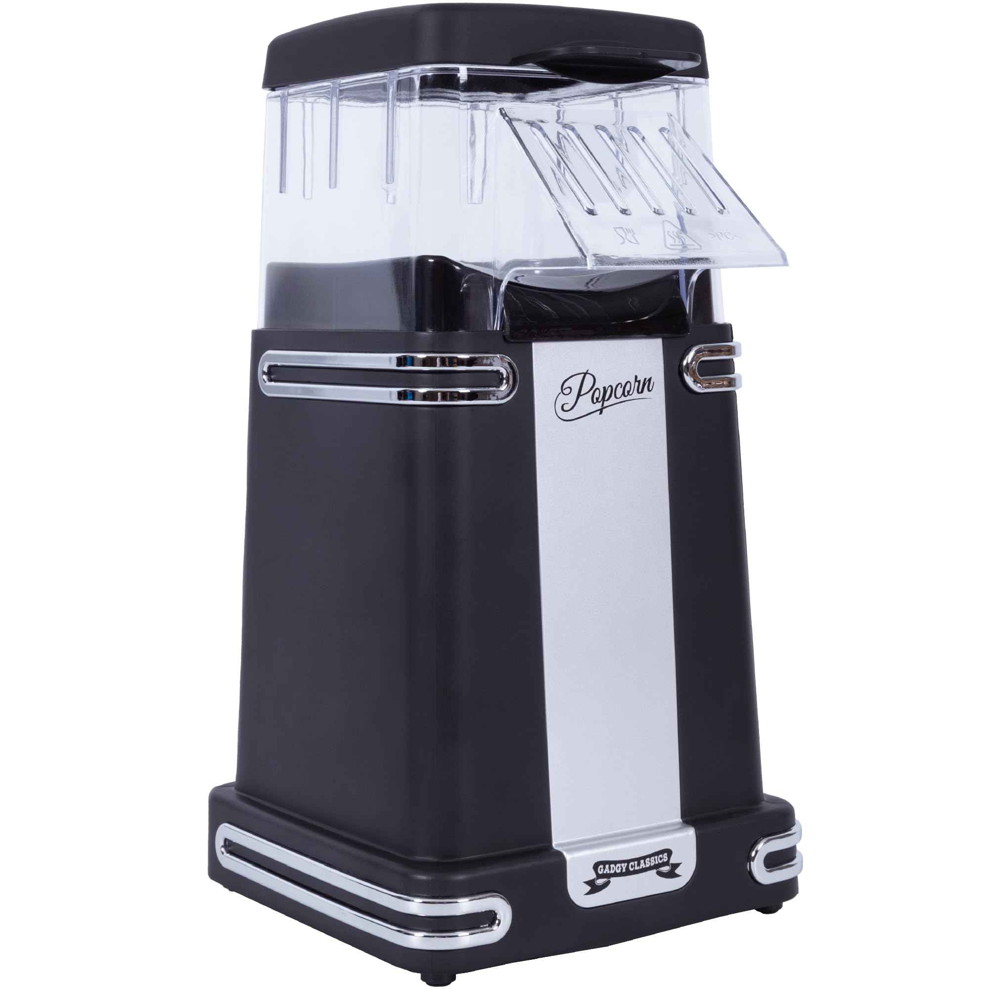 Gadgy Macchina Popcorn ad Aria Calda, Nero Retrò