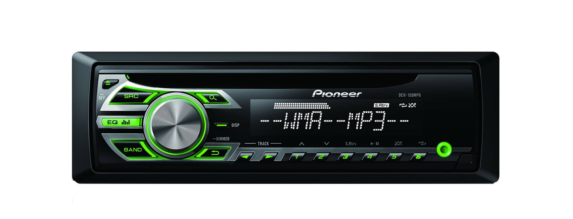 Pioneer DEH-150MPG Autoradio CD, Display LCD, AM/FM, 200 W, Display Nero/Verde