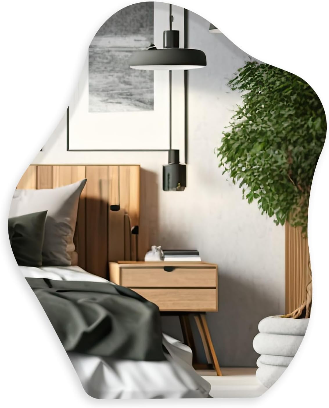 Muzilife Specchio Asimmetrico da Parete 58x70 cm