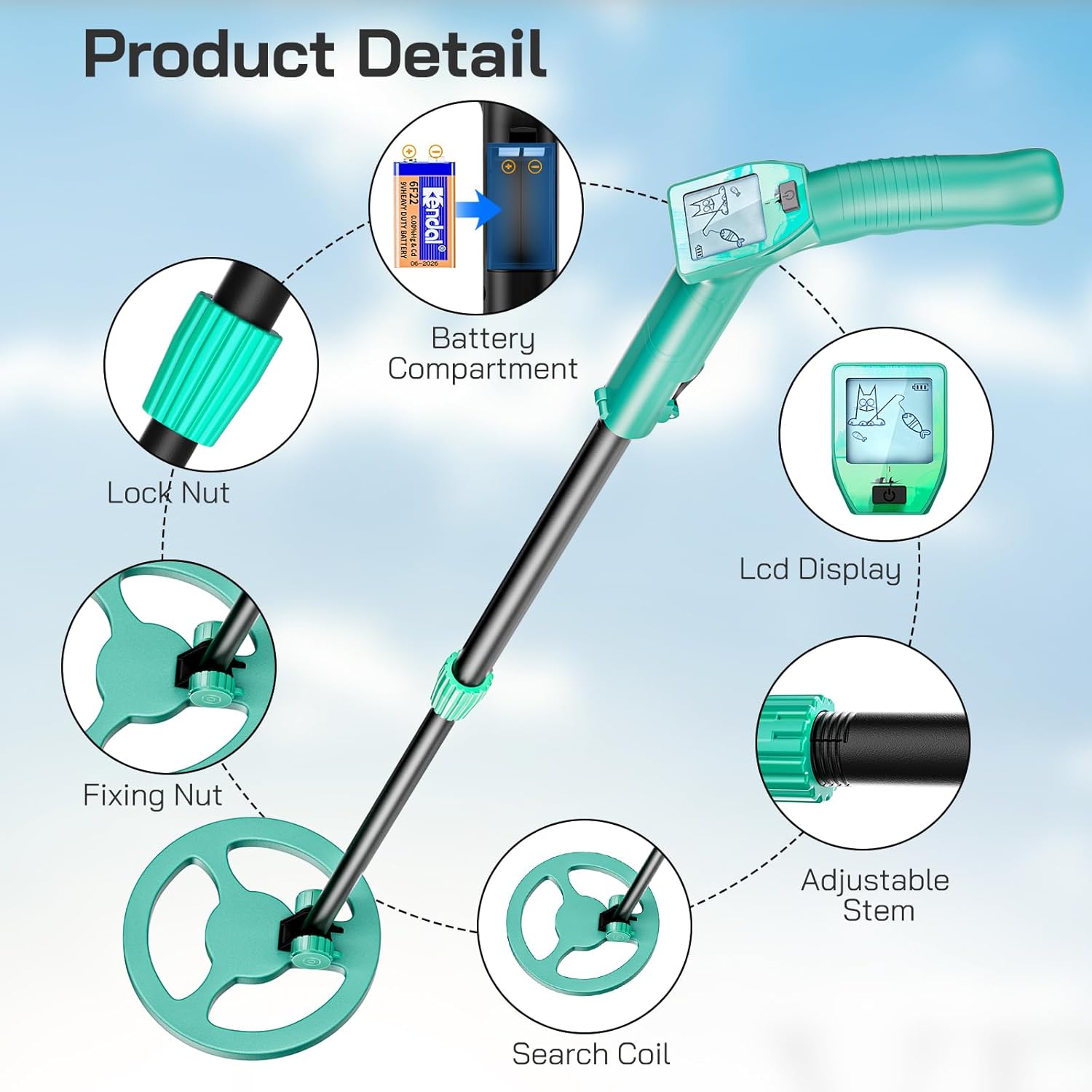 Metal Detector per Bambini a Lunghezza Regolabile - immagine 2