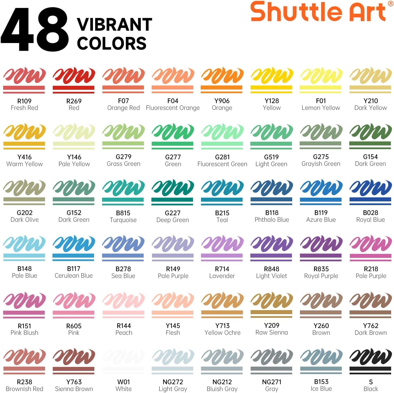 Shuttle Art Pennarelli Acrilici 48 Colori Punta a Pennello - immagine 4