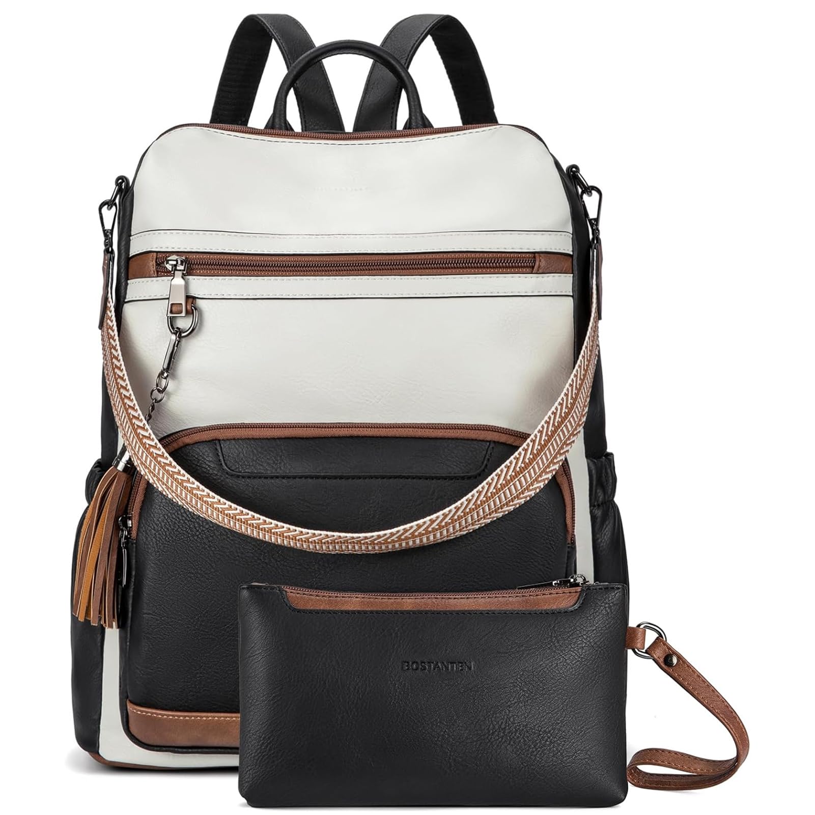 BOSTANTEN Set 2 Pezzi Zaino Donna in Pelle