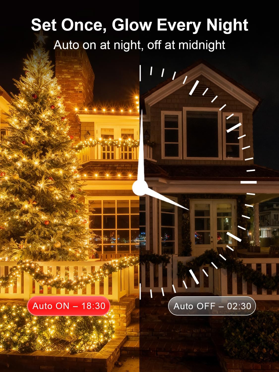 Luci Natale Esterno 105M 1000 LED con 11 Modalità - immagine 4