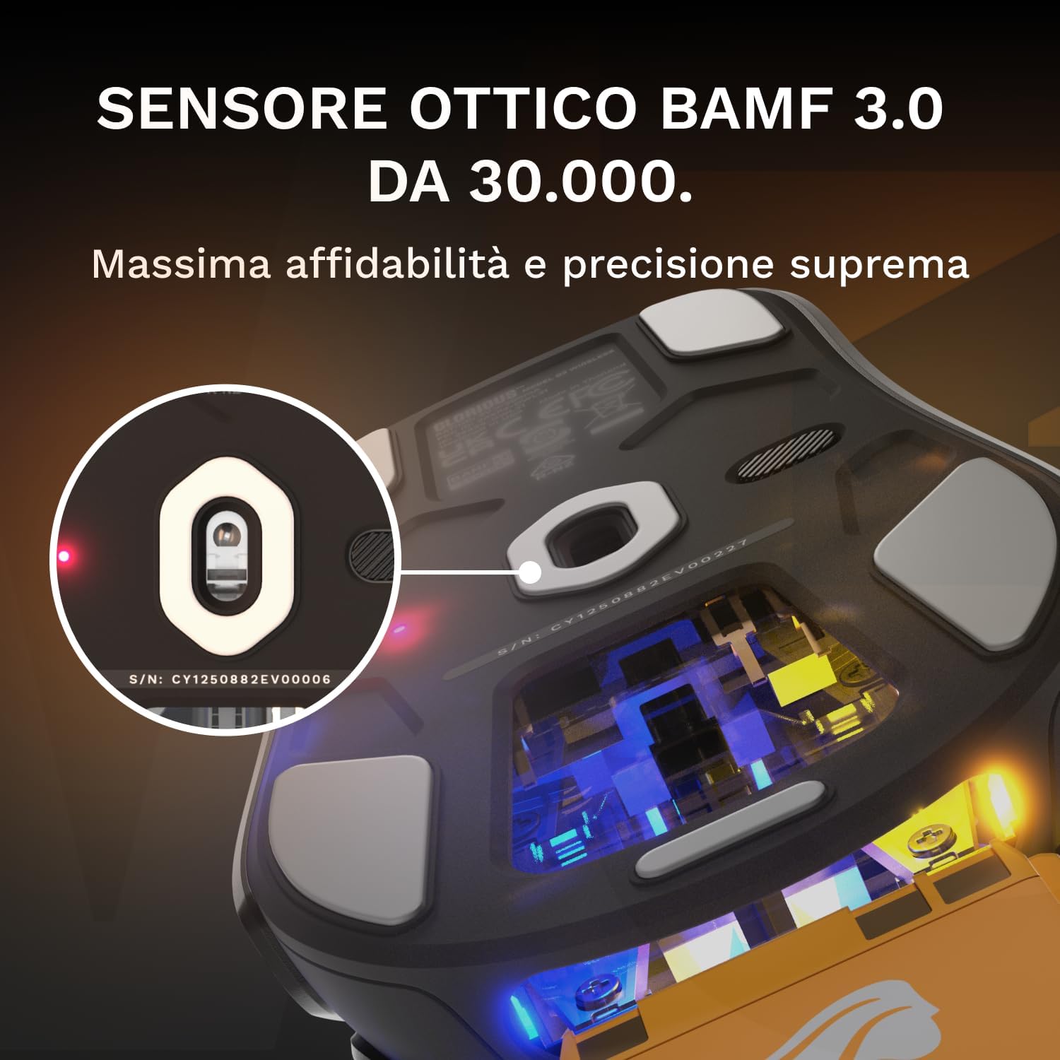 Glorious Gaming - Model O3 Mouse Gaming Wireless RGB - immagine 4