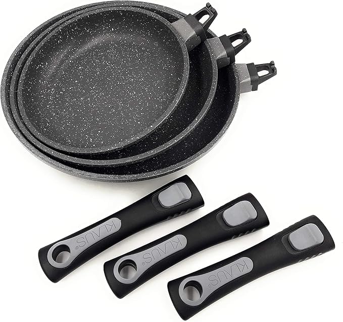 Klaus Set 3 Padelle in Pietra Antiaderenti