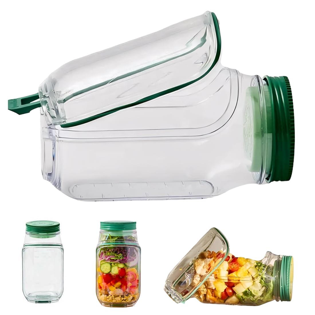 Barattolo di Plastica per Insalata Monoblocco