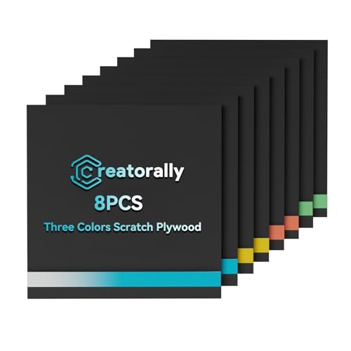 8 fogli di compensato colorato a tre strati pre-verniciati, 30,5 cm x 20,3 cm x 0,3 cm (3 mm), incisione laser su legno per regali fai da te, intaglio ritratto e decorazione da parete (4