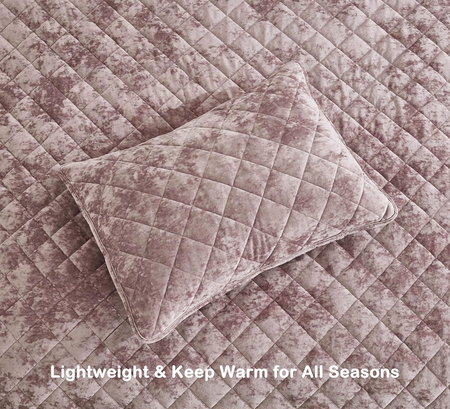 Chezmoi Collection Lux Dusty Pink Velvet - Set Letto King Size - immagine 6