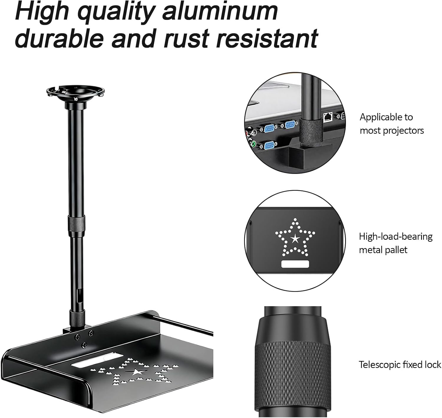 Supporto Universale da Soffitto per Proiettore - immagine 6