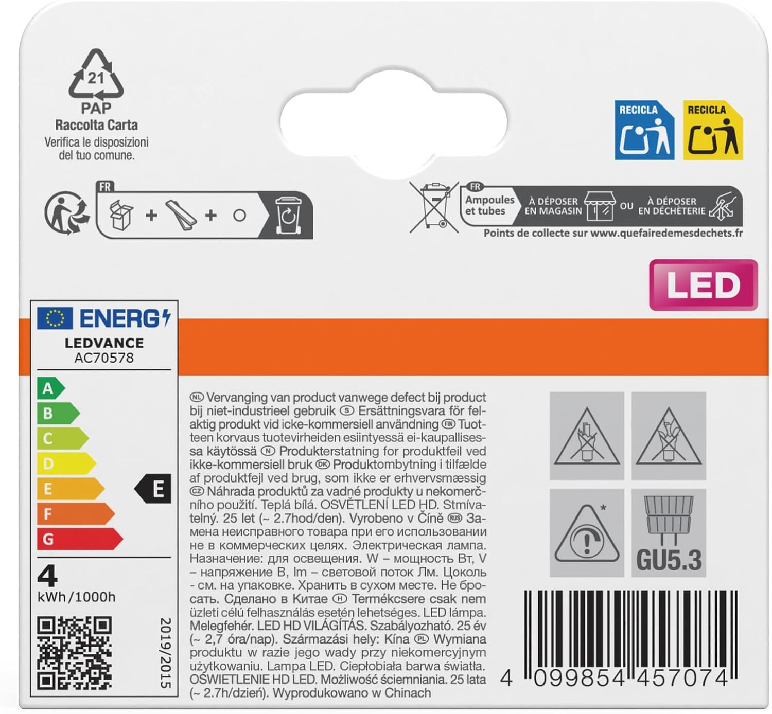 Osram Superstar MR16 - Lampada Spot LED 3,4W GU5.3 (3-Pack) - immagine 3