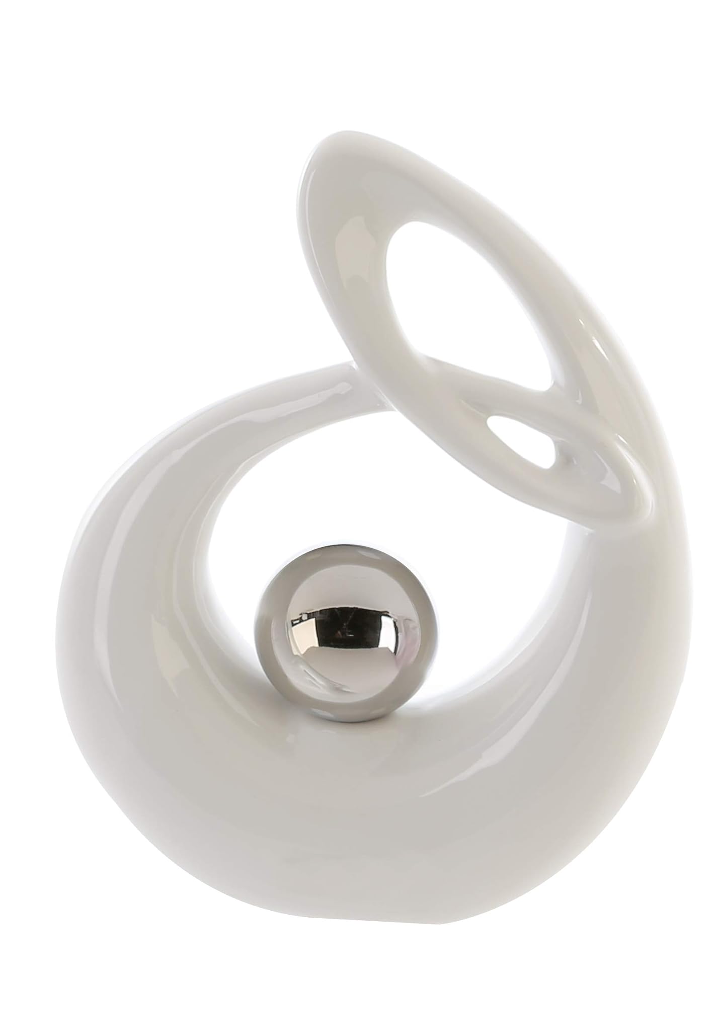 Gilde Scultura in ceramica bianca altezza 22 cm