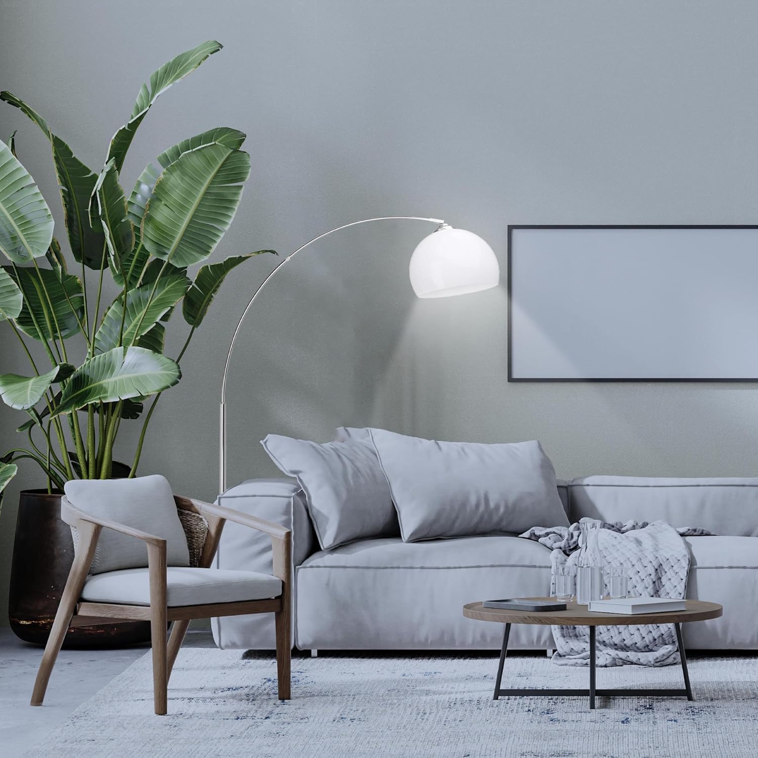 Brilliant Lampada Vessa Bow da Terra 1.7m Cromo/Bianco - immagine 8