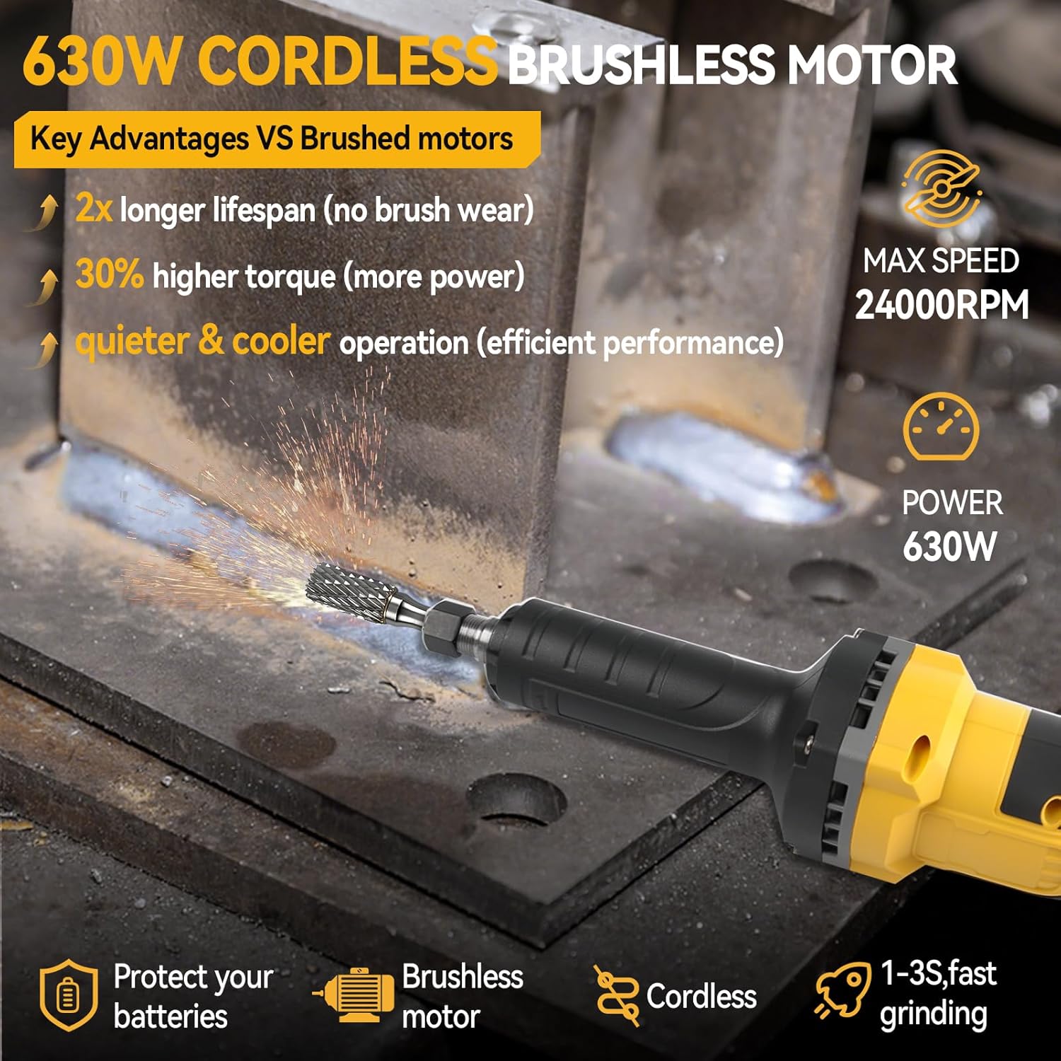 Smerigliatrice Dritta a Batteria Professionale - immagine 2