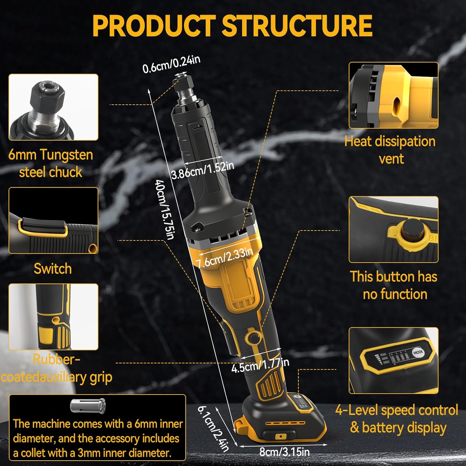 Smerigliatrice Dritta a Batteria Professionale - immagine 7