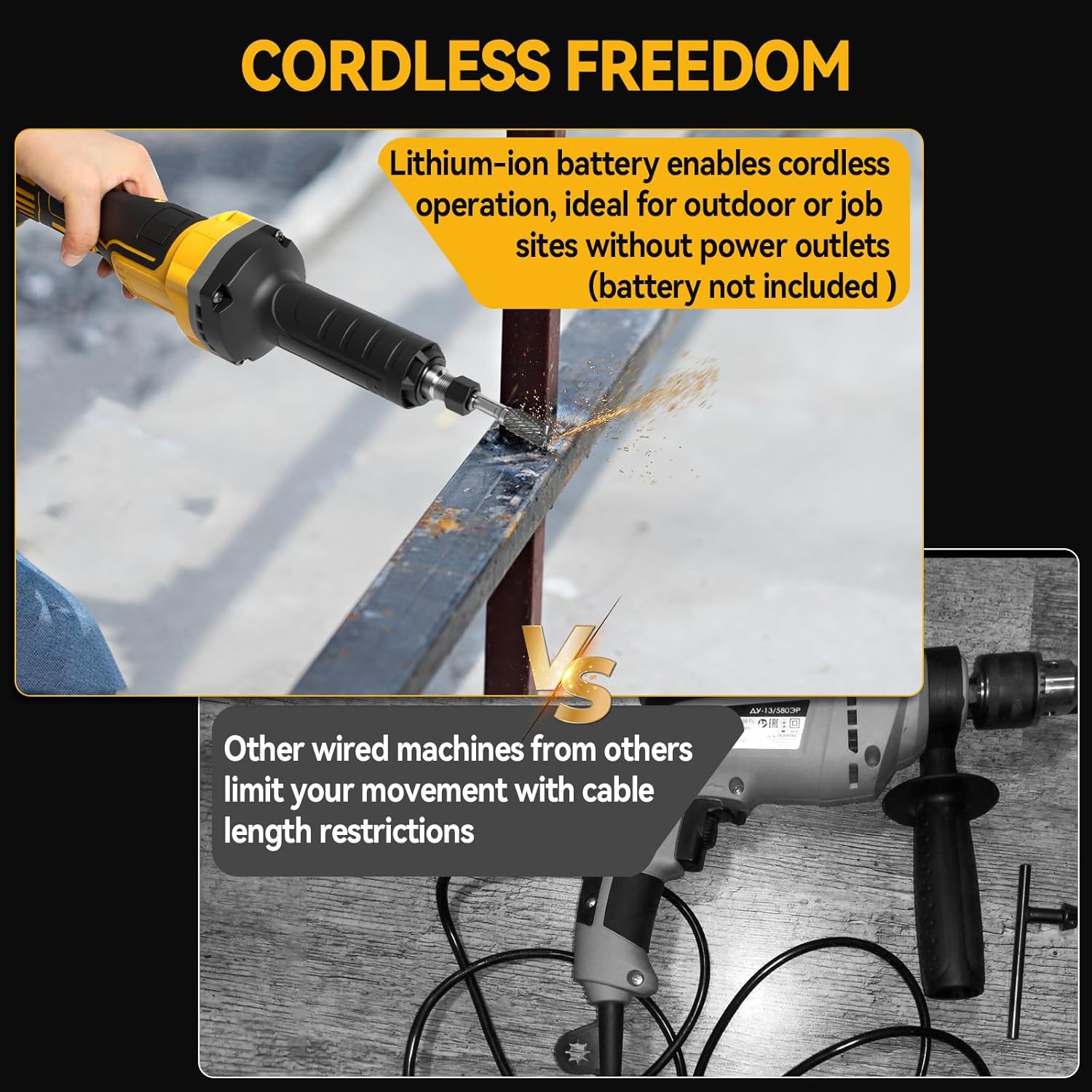 Smerigliatrice Dritta a Batteria Professionale - immagine 8