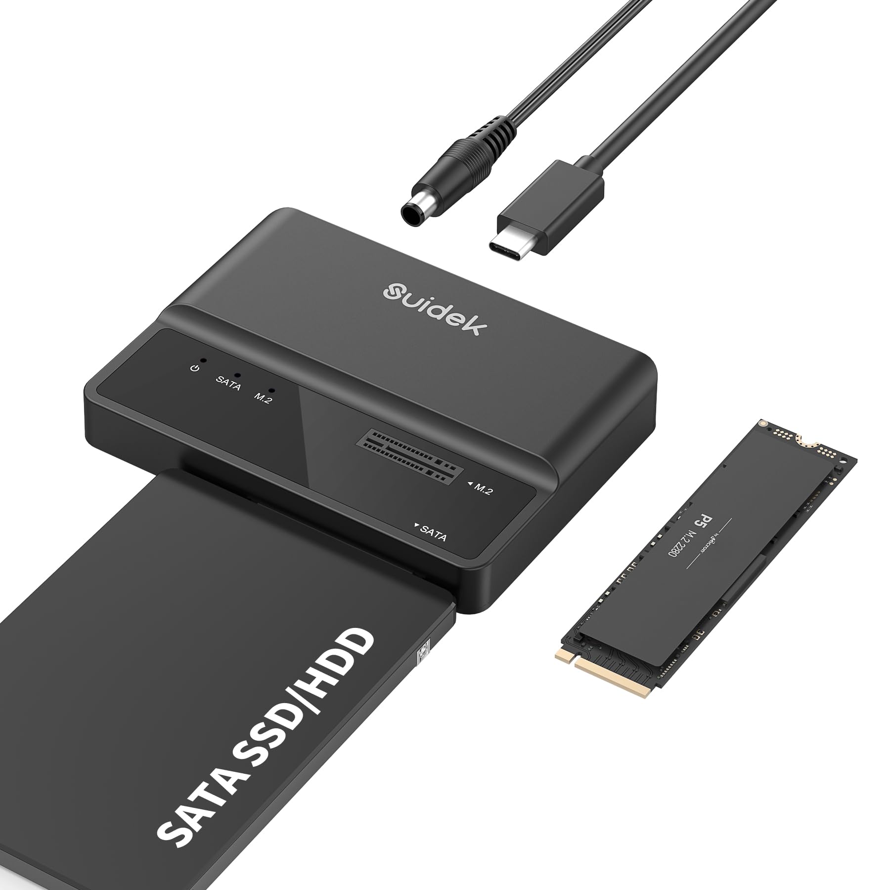 Suidek Custodia SSD NVMe Adattatore USB a M.2 e SATA 10Gbps