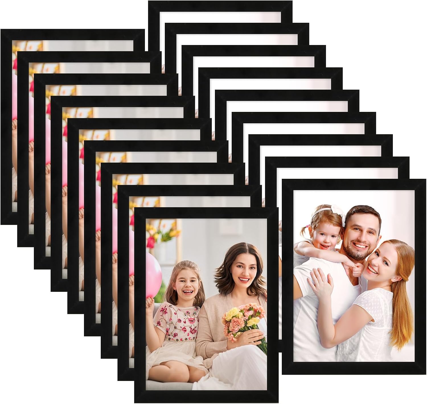 Cozary Cornice per Foto 10x15 Set di 18, Nera