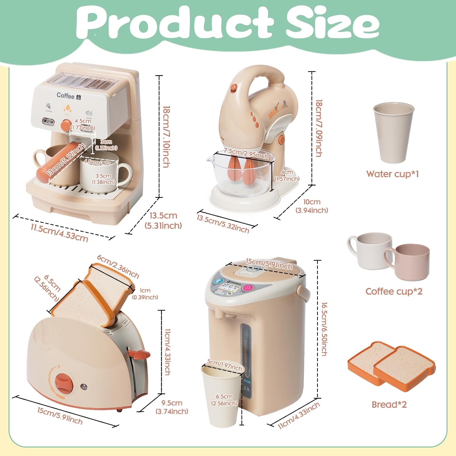 Giochi Accessori Cucina per Bambini con Macchina da Caffè - immagine 2