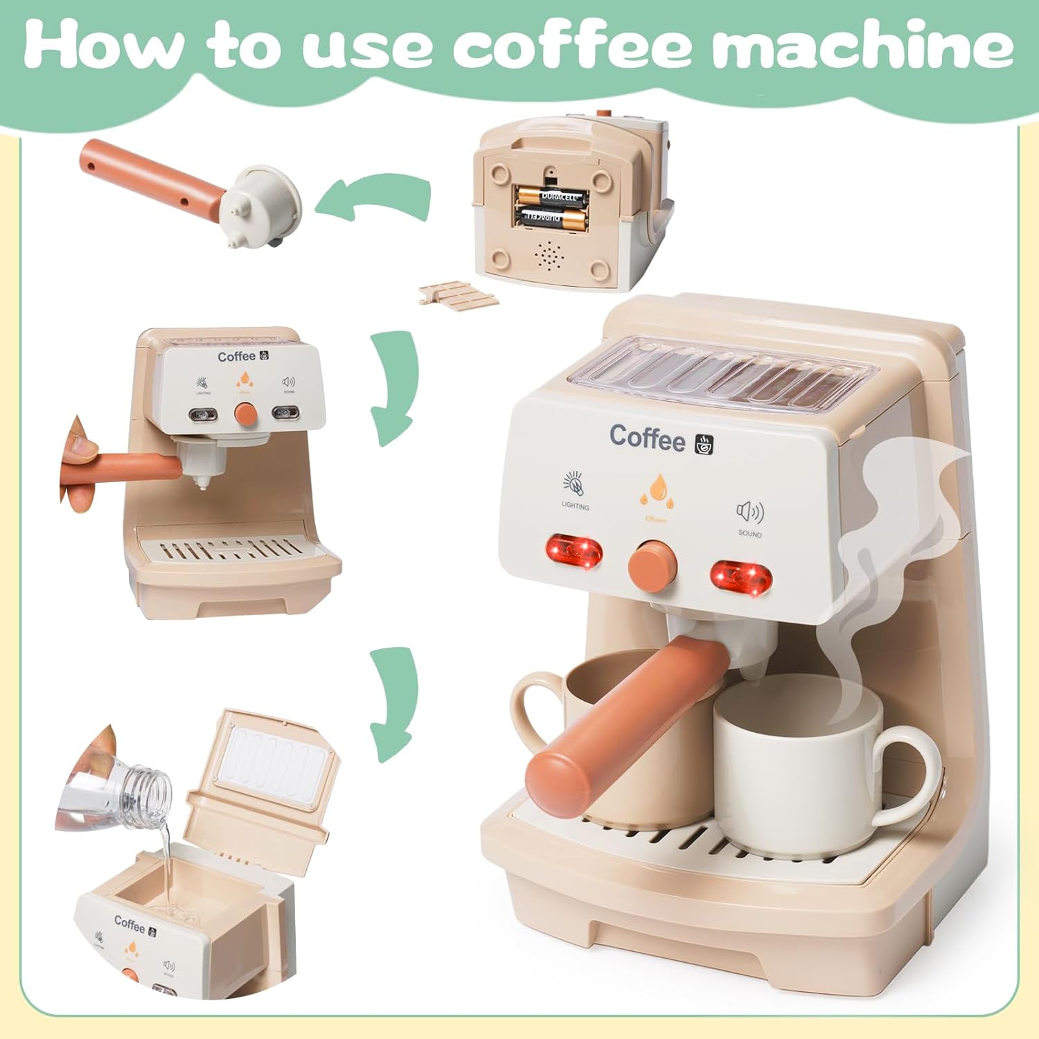 Giochi Accessori Cucina per Bambini con Macchina da Caffè - immagine 3