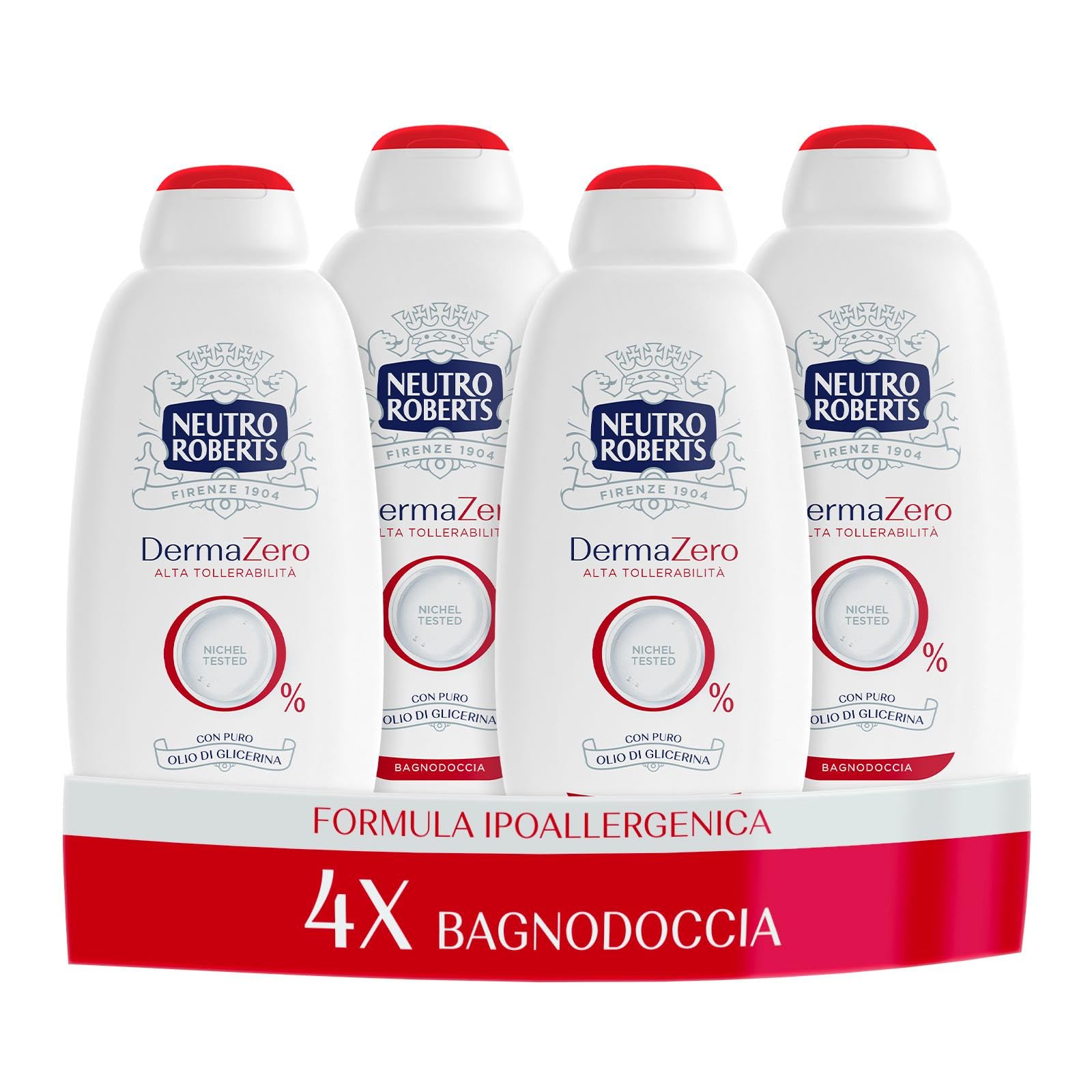 Neutro Roberts Bagnoschiuma Dermazero Ipoallergenico 4x600ml