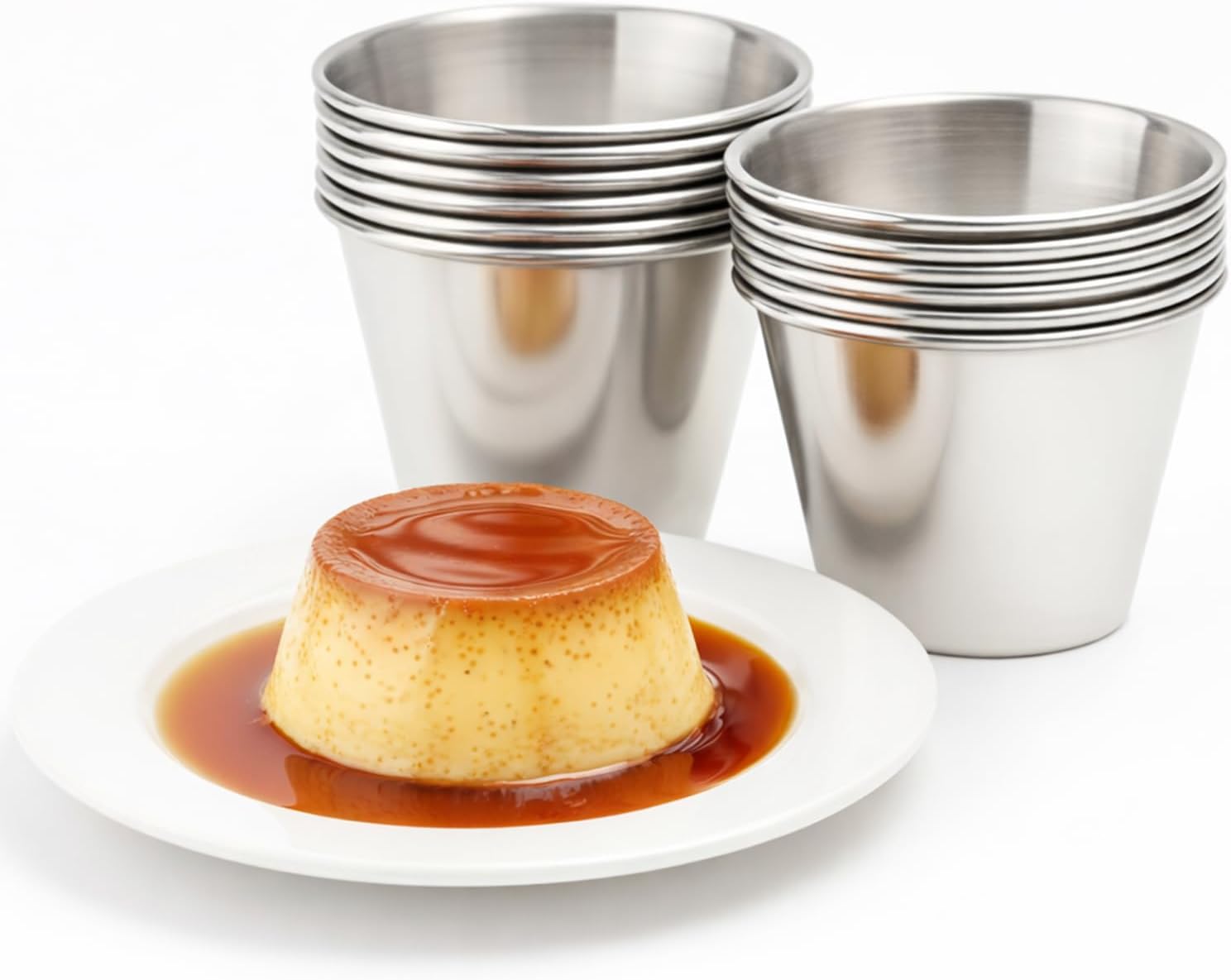 Low&ee Set 12 Stampini Flan in Acciaio Inossidabile Ø7 cm - immagine 1