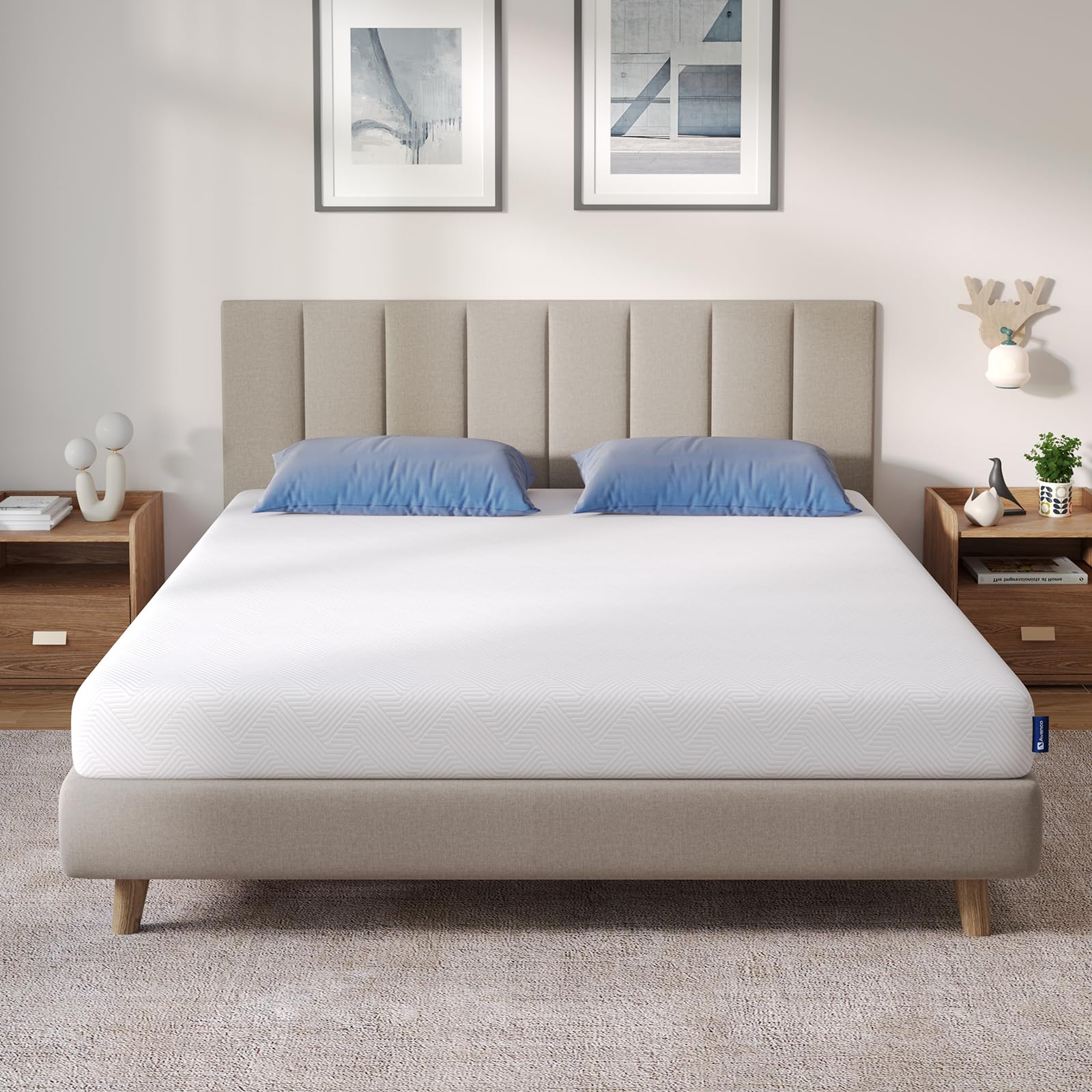 Avenco 7 Zone Mattress Materasso Letto, Foam, Bianco, Singolo