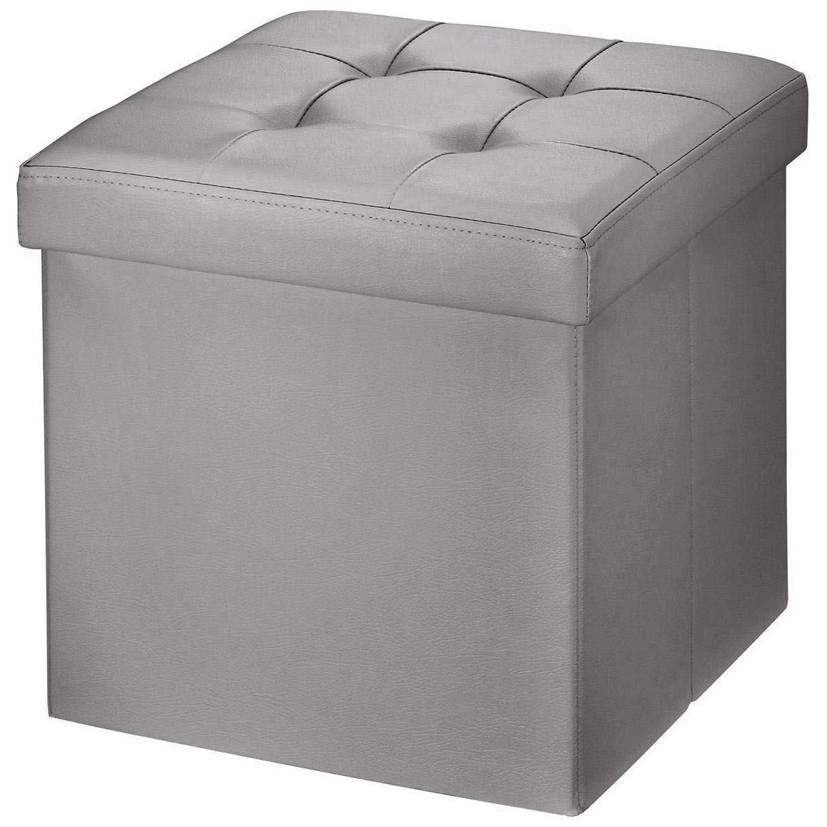 Brian & Dany Pouf Cubo Contenitore Pieghevole 38cm, Grigio